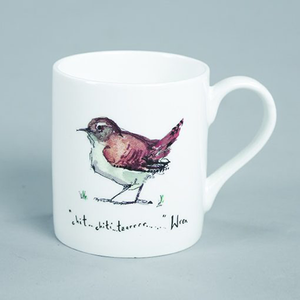 wren bird mug